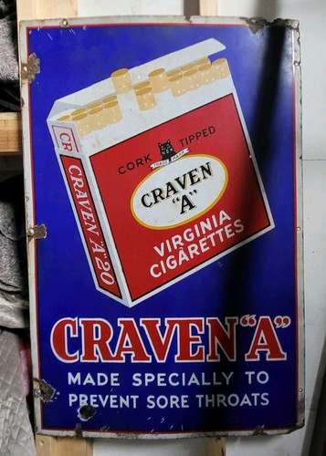 Craven pictorial enamel sign - a,