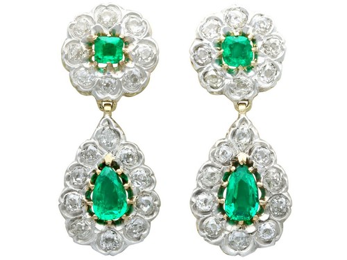 Victorian 18ct emerald and - victorian, 3.18ct