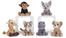 NEW 6" BBC EARTH BABIES ANIMAL SOFT TOYS LION CUB CHIMP PLUSH TOYS SAFARI PLUSH
