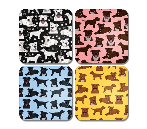 Square staffordshire bull - x,