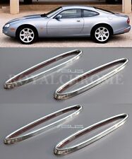 UK STOCK 4 ROYAL CHROME Front & Rear Reflector Trims Jaguar XK XK8 XKR 1996 - 05