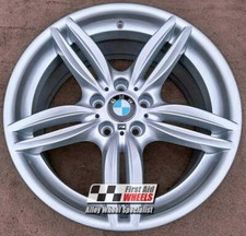 BMW 5 6 SERIES 1X 19" GENUINE STYLE 351M SILVER REFURBED REAR ALLOY WHEEL S379SR