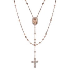 Rosary Beads Iced CZ Cross