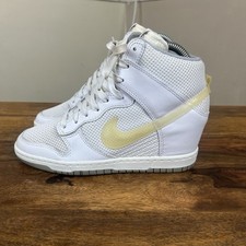 Nike Dunk Sky Hi Essential Hidden Wedge Sneakers White Mesh Women’s UK 4 EU 37.5