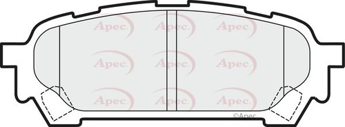 Apec rear brake pad set - brake,