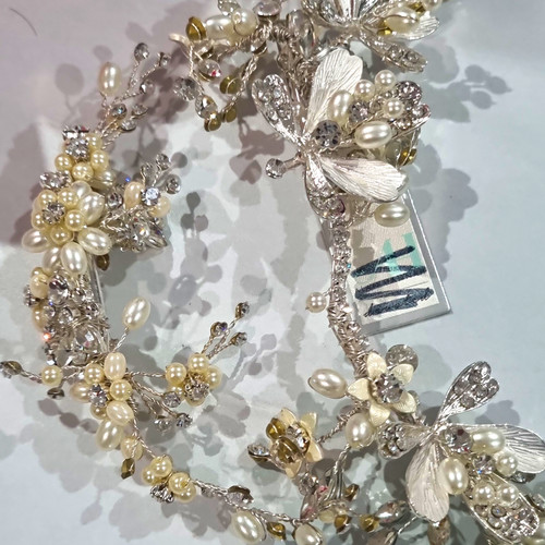 Silver tone bridal - silver, hair
