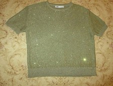 ZARA Gold-Green Sequin Knit