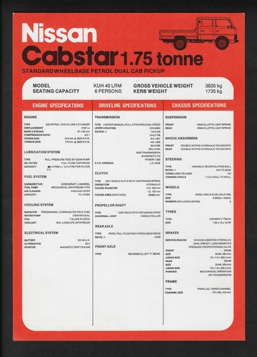 Nissan cabstar tonne - cabstar,