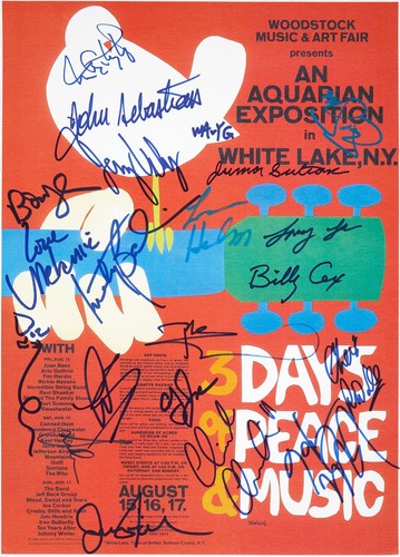 Woodstock signed window poster - signed,