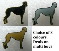 Greyhound pin badge. Brown