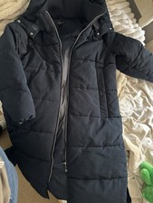 Next Rainwear Puffer/quilted Long Navy Coat.  New Without Tags. Medium petite