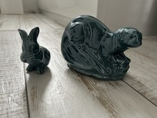 POOLE BLUE GLAZED OTTER ON A