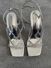Peacock Silver Sandals Size 5