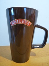 Baileys Mug, latte, coffee, tall mug, hot chocolate. brown and cream.
