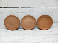 3x Wooden Hand Turned Oak