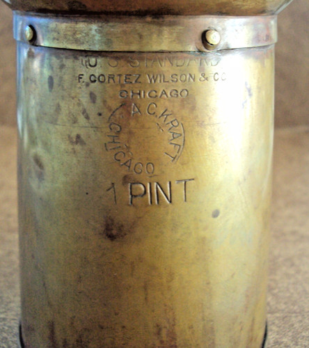 Primitive antique copper pint - primitive,