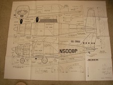 Model Airplane News Plans of Piper Comanche a control line scale model 55" span