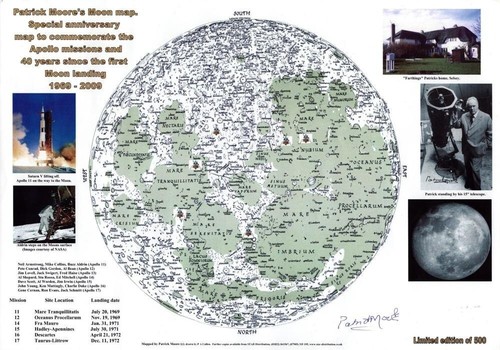 Patrick moore moon - moore, map