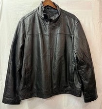 BLUE HARBOUR: Men’s Black Genuine Leather Jacket UK L - CG C51