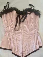 DIVA Pink Satin Lace Up Corset