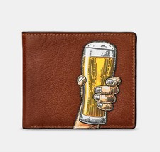 Cheers Beer Glass Leather Mens