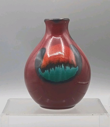 Poole pottery volcano bud vase - pottery,
