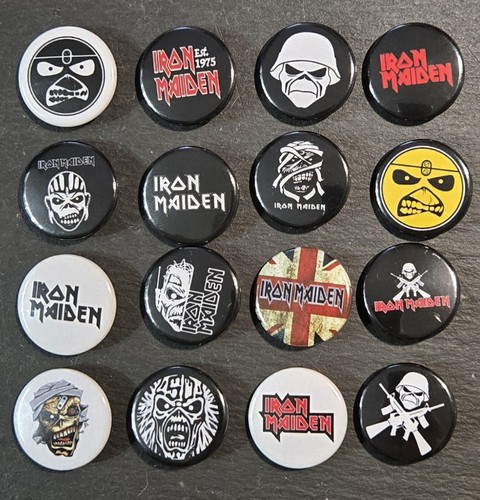 Iron maiden button badges - maiden, x