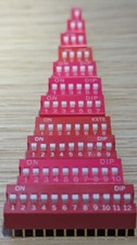 2 X DIP Switches Colour: Red