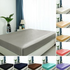 Satin Fitted Sheet, Silky 12"