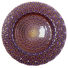 Peacock Feather Glass Purple &