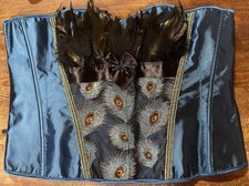 6XL Peacock Blue Bustier Lace