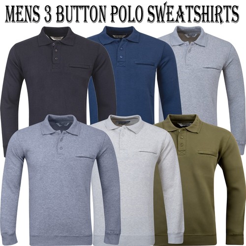 Mens polo sweatshirt jumper - mens,
