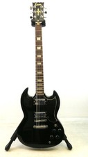 ENCORE SG STYLE ELECTRIC GUITAR IN BLACK