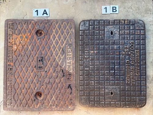 Reclaimed cast iron manhole - iron,