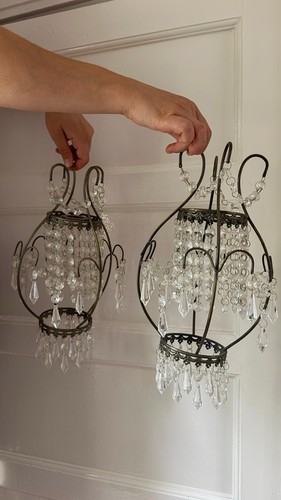 Pair vintage crystal - pair,