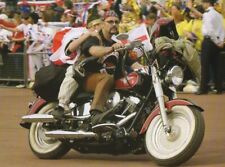 MOUNTED MOTORCYCLE PRINT HELLS ANGEL BIKER ON HARLEY DAVIDSON FAT BOY 2002