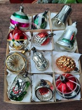 VINTAGE CHRISTMAS BAUBLES MERCURY GLASS RARE SHAPES ELF CHELLO