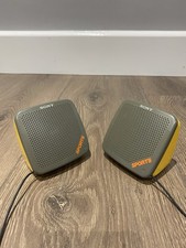 Sony Sports SRS-5G Yellow Stereo Speaker System Vintage