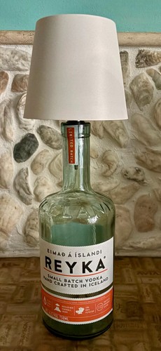 Reyka vodka bottle lamp - reyka,
