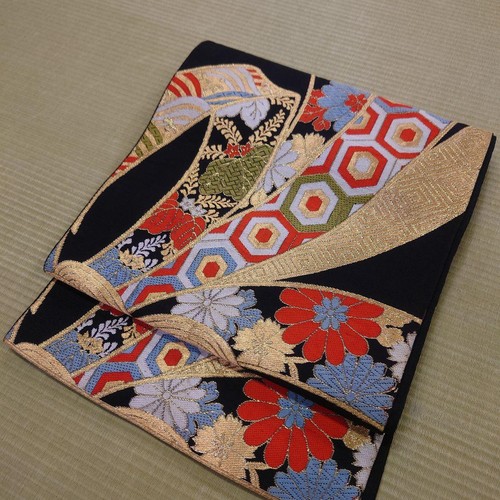 Antique silk obi - antique, belt