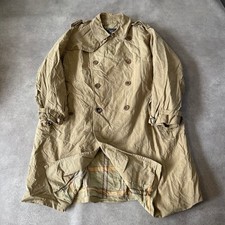 Burberrys Trench Coat Mens XL Check Double Breasted Waxed Vintage Jacket, Brown