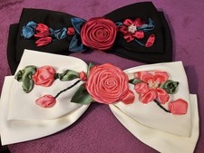 Pair of Large Satin Hair Bow