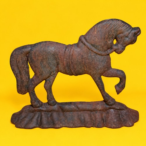 Victorian cast iron prancing - iron,