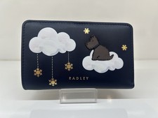 Brand New Radley It’s Written In The Snowflakes - Medium Bifold Purse Dark Blue