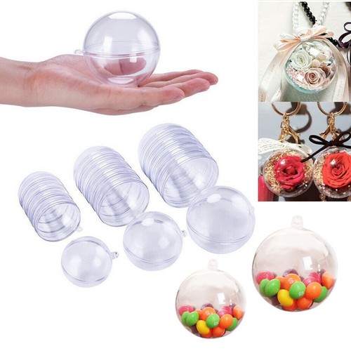 Clear ball baubles - clear, empty