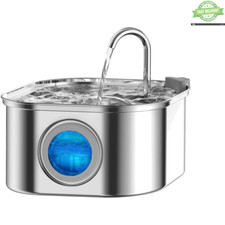 Stainless Steel Cat Water Fountain 3.2L, Pet Drinking Dispenser, Dishwasher Safe