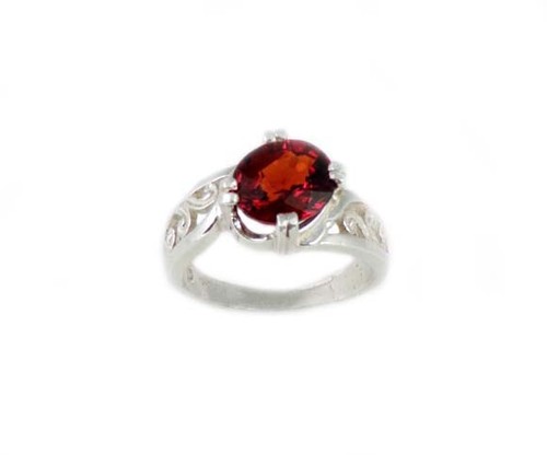Bavaria spessart garnet ring - garnet,