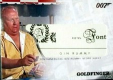 ✨✨✨RARE GOLDFINGER JAMES BOND GIN RUMMY SCORE SHEET REAL MOVIE PROP CARD+ GIFT🎈