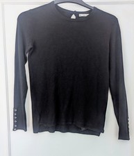 Zara Black Knitwear Size Medium With Button Cuff
