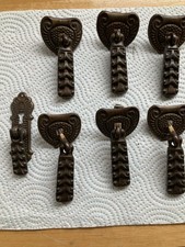 Art Deco Draw Handles X6  Plus Lock Plate